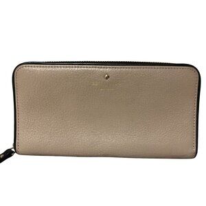 Kate Spade New York Cameron Street Lacey Leather Wallet Beige